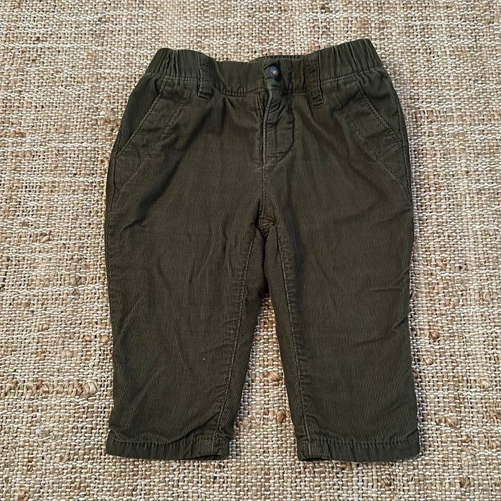 Baby Gap Olive Green Lined Corduroy Pants 6-12 Months